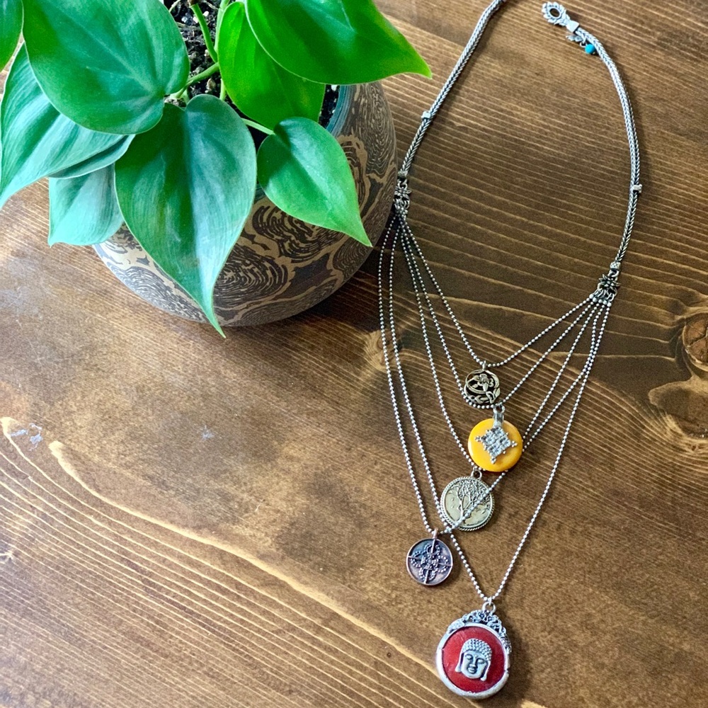 Lucky Brand 5 Layer Buddha Necklace